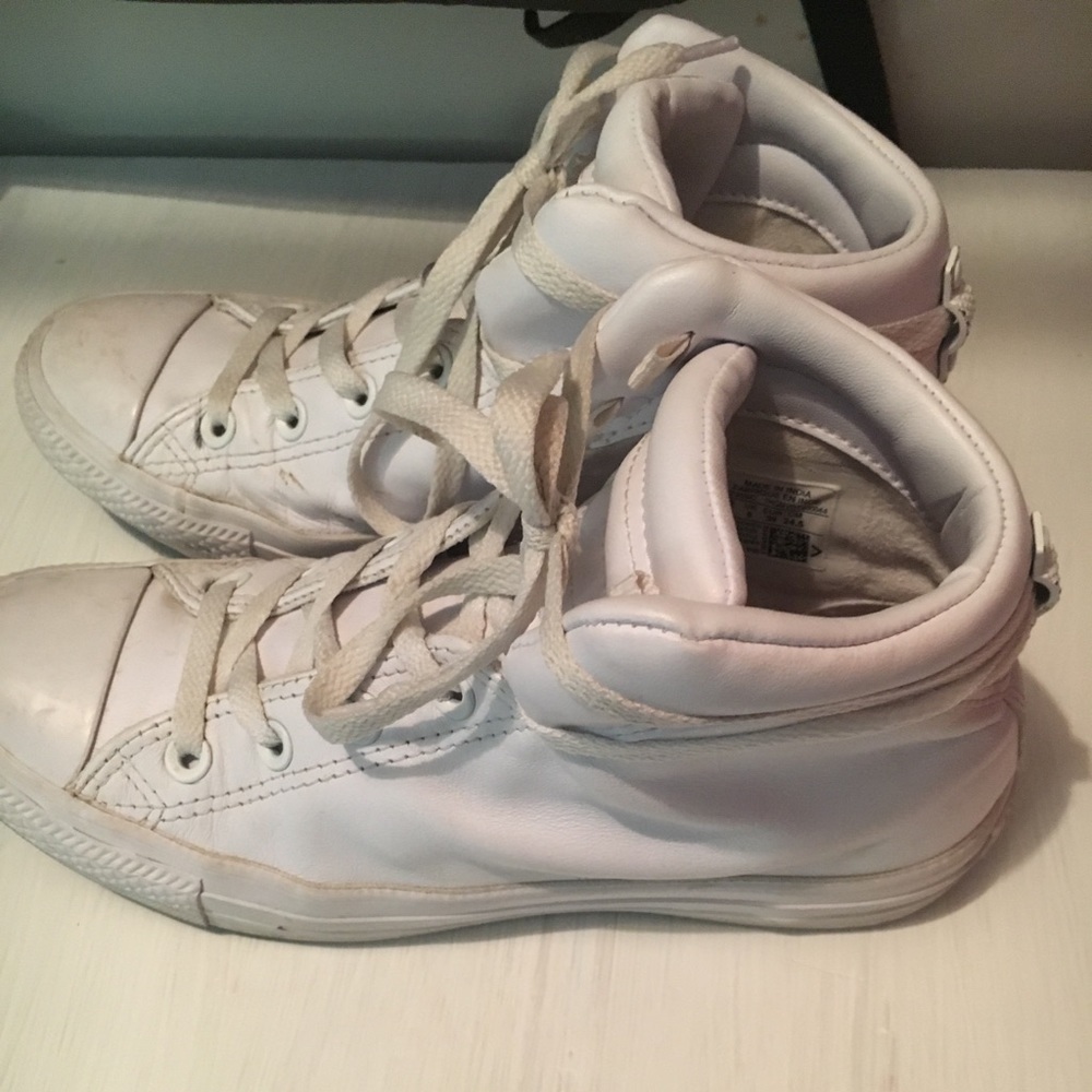 high top leather converse